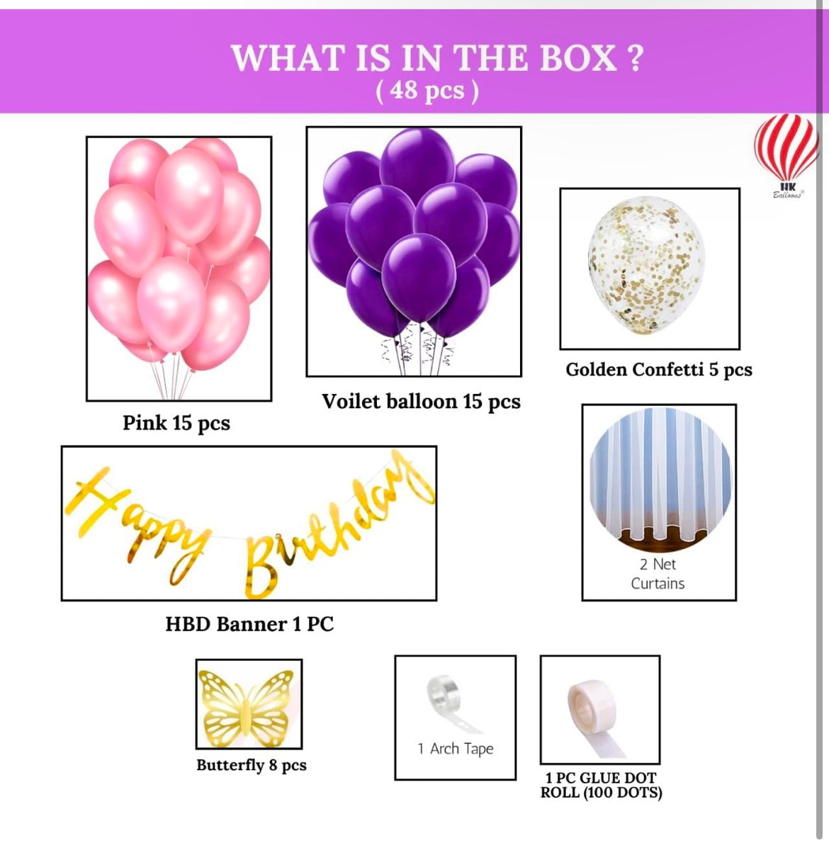 PINK & VIOLET DECORATION KIT
